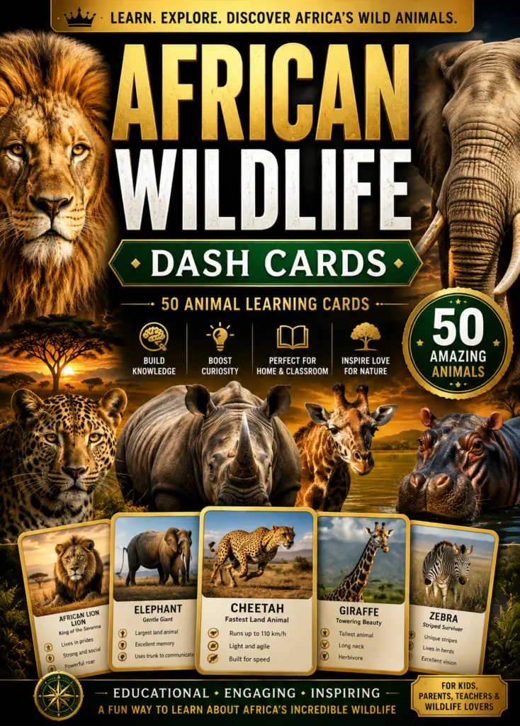 African Wildlife Dash Cards Deck